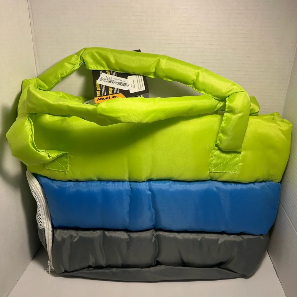 Puffy Insulated Pet Carrier Bag Neon Bight